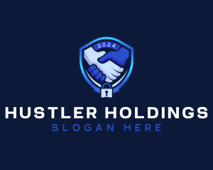 Hands Security Lock logo design