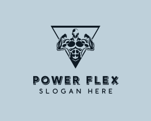 Muscle Bodybuilder Gym logo design