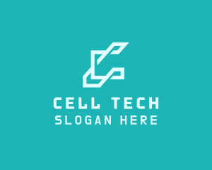 Tech Digital Letter C logo design