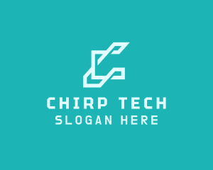 Tech Digital Letter C logo design