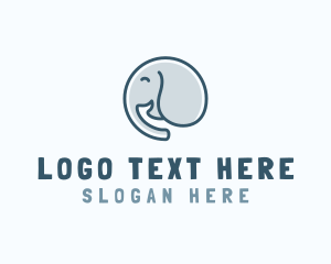 Cute Elephant Smile logo