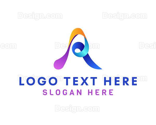 Modern Artistic Ribbon Logo