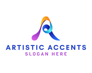 Modern Artistic Ribbon logo design