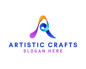 Modern Artistic Ribbon logo design