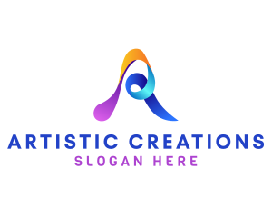 Modern Artistic Ribbon logo design