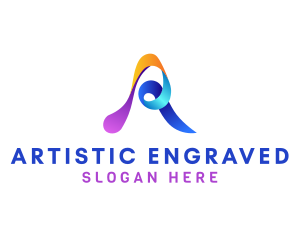 Modern Artistic Ribbon logo design