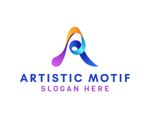 Modern Artistic Ribbon logo design