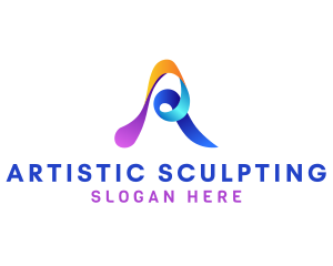 Modern Artistic Ribbon logo design