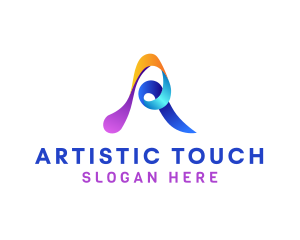 Modern Artistic Ribbon logo design