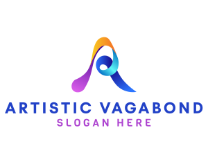 Modern Artistic Ribbon logo design