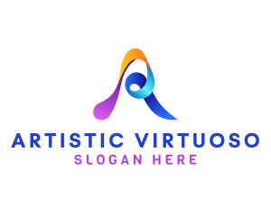 Modern Artistic Ribbon logo design