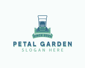 Landscaping Lawn Mower logo design