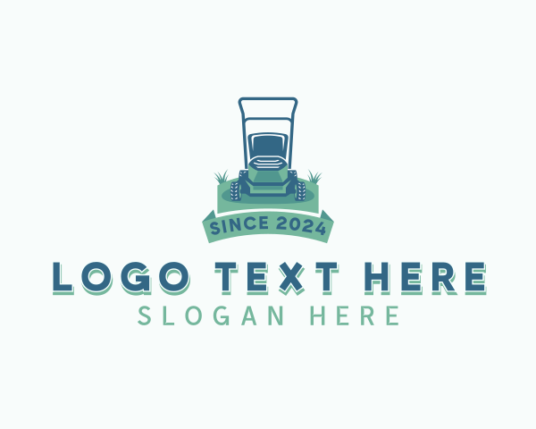 Grass Cutting logo example 4