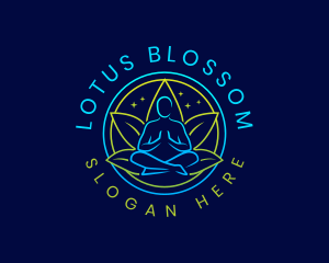 Yoga Lotus Wellness logo design