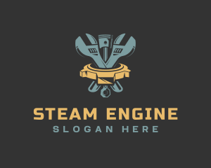 Car Engine Mechanic Cog logo design