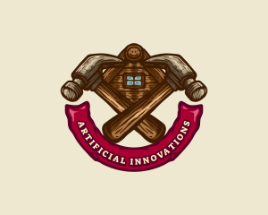 Carpentry Hammer Builder logo design