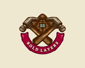 Carpentry Hammer Builder logo design