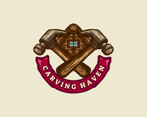 Carpentry Hammer Builder logo design