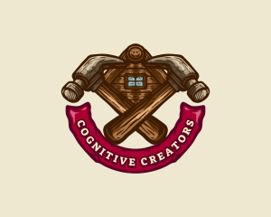 Carpentry Hammer Builder logo design