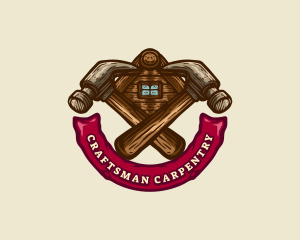 Carpentry Hammer Builder logo design