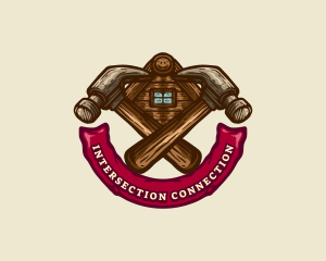 Carpentry Hammer Builder logo design