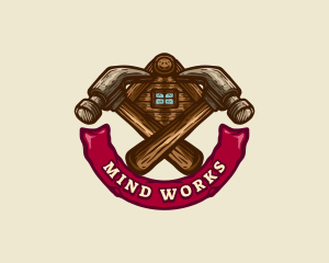 Carpentry Hammer Builder logo design