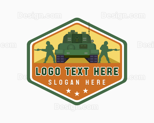 Soldier Military Tank Logo