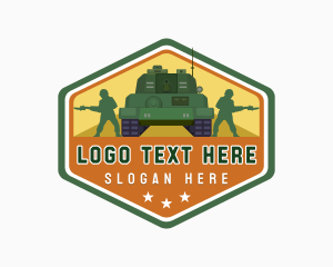 Soldier Military Tank logo