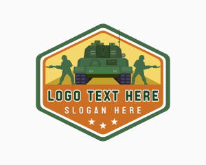 Soldier Military Tank Logo