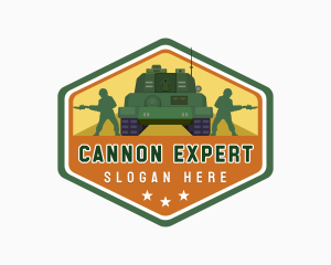 Soldier Military Tank logo