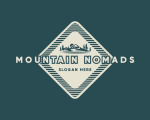 Mountain Hiking Nature logo design