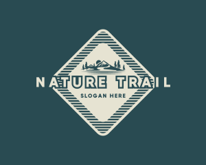 Mountain Hiking Nature logo design