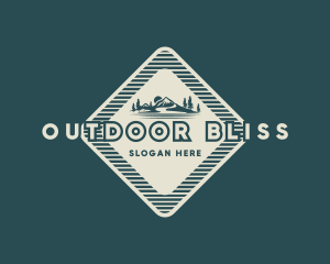 Mountain Hiking Nature logo design