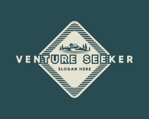 Mountain Hiking Nature logo design