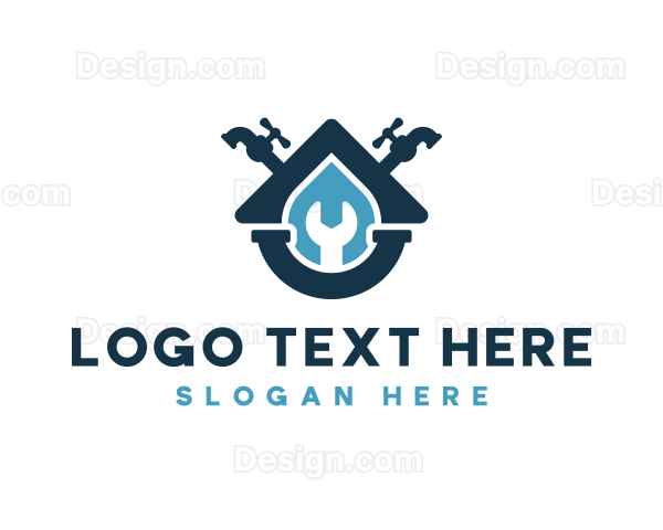 House Plumbing Faucet Logo