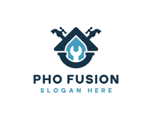House Plumbing Faucet Logo