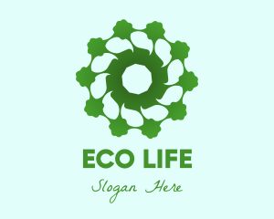 Eco-Friendly Flower logo design