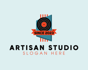 Retro Recording Studio logo design