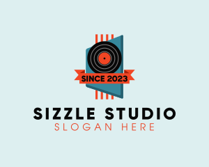 Retro Recording Studio logo design