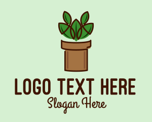 Geometric Potted Plant  logo