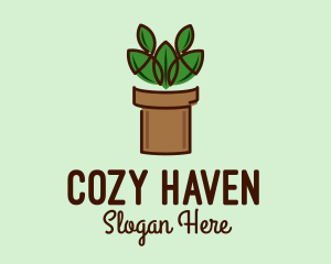 Geometric Potted Plant  logo