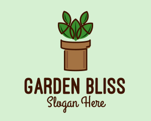 Geometric Potted Plant  logo