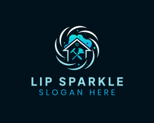 Sparkling Home Cleaning logo design