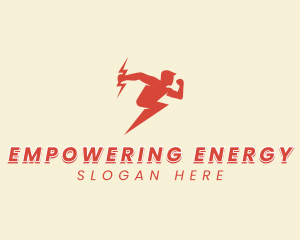 Electric Lightning Man logo design