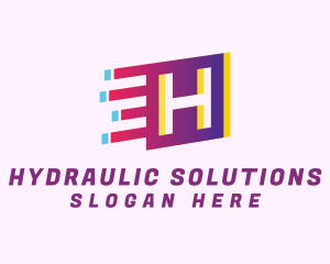 Speedy Letter H Motion logo design