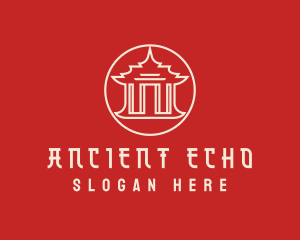 Ancient Asian Temple logo design