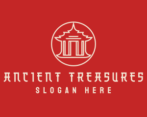 Ancient Asian Temple logo design