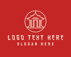 Ancient - Ancient Asian Temple logo design