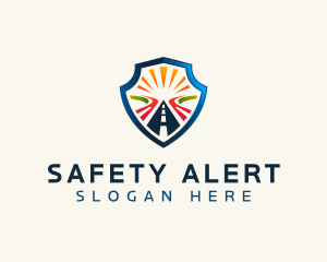 Shield Safety Road logo design