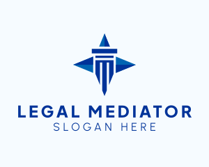 Compass Legal Pillar logo design